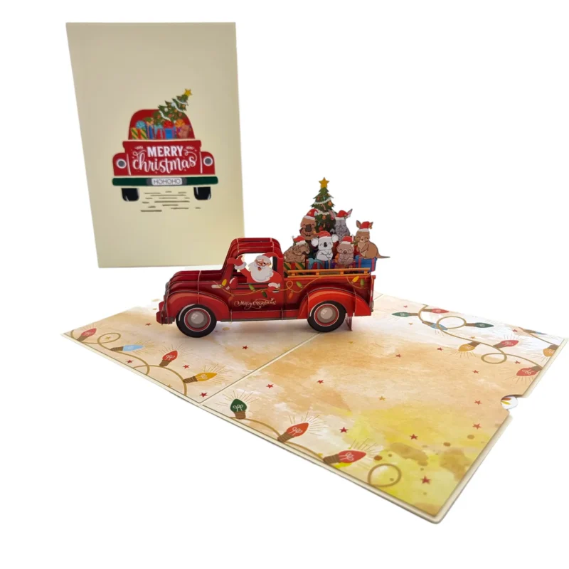 Santa's Christmas Ute Pop Up Card