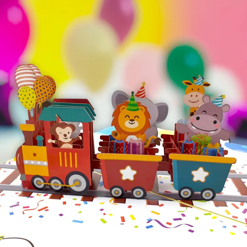 Birthday Train Pop-Up Card - Image 2