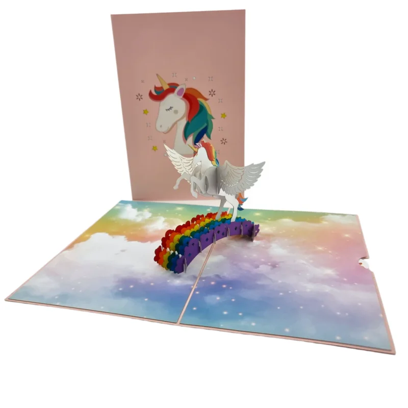 Flying Unicorn Pop-Up Card