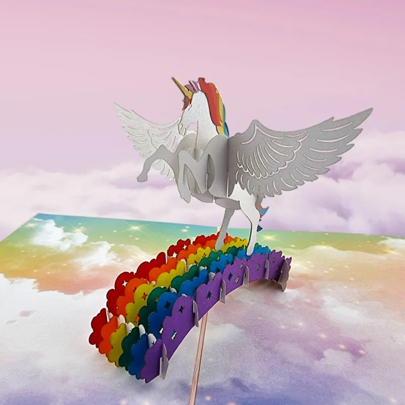 Flying Unicorn Pop-Up Card - Image 2