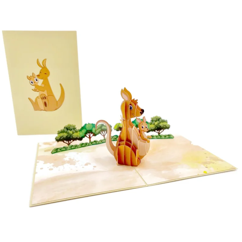 Kangaroo and Joey Pop-Up Card