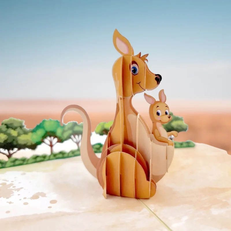 Kangaroo and Joey Pop-Up Card - Image 2