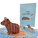 A Capybara Capy Birthday Pop Up Card