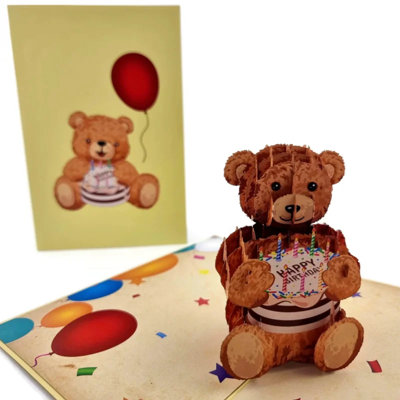Birthday Teddy Bear Pop Up Card