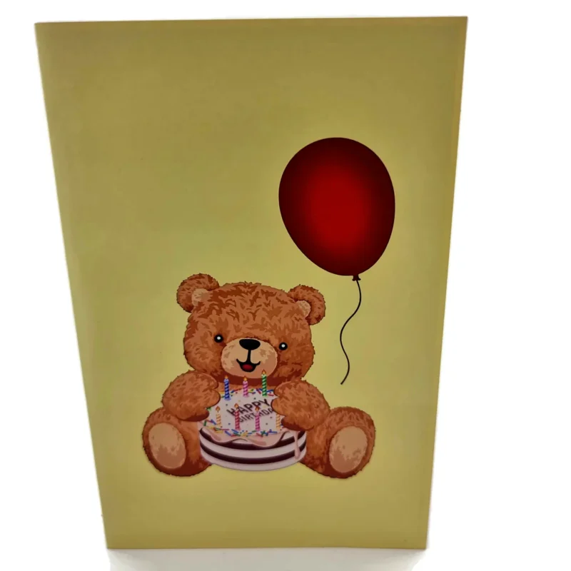 Birthday Teddy Bear Pop Up Card - Image 3
