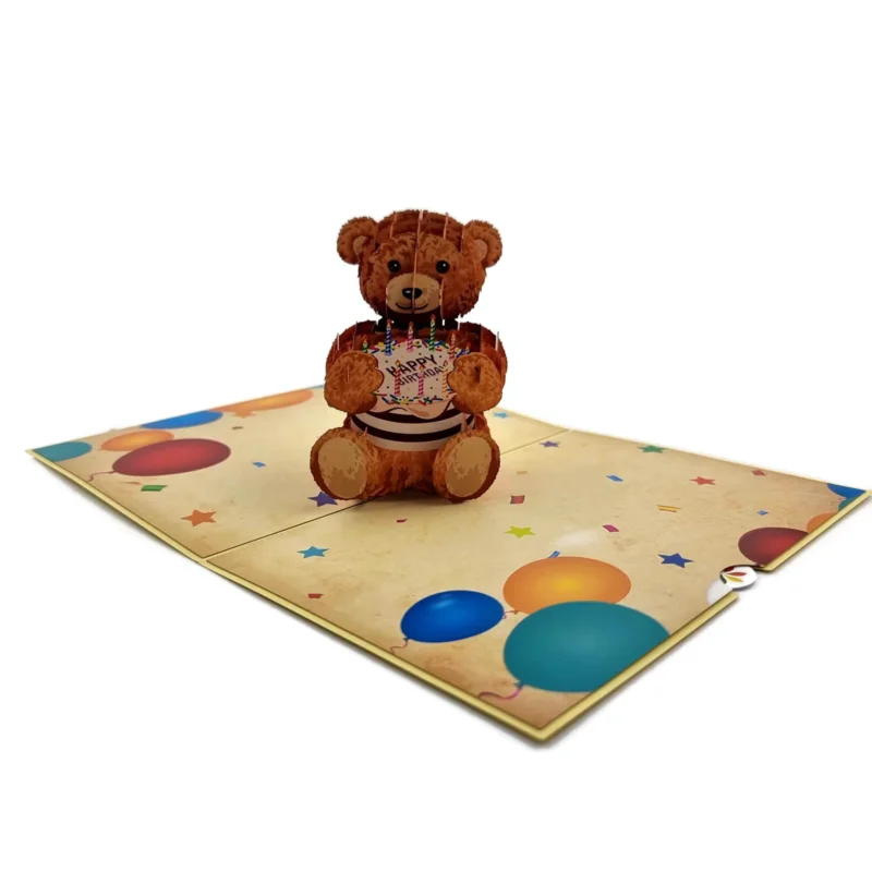 Birthday Teddy Bear Pop Up Card - Image 2