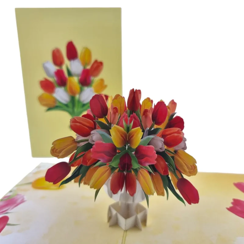 Bouquet Of Tulips Pop Up Card