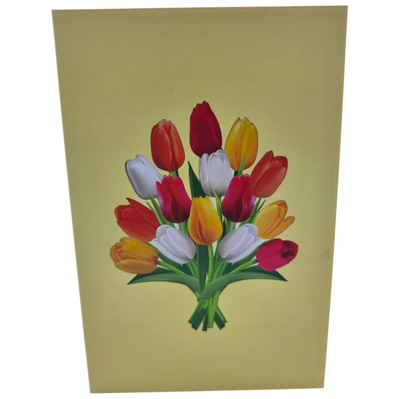 Bouquet Of Tulips Pop Up Card - Image 3