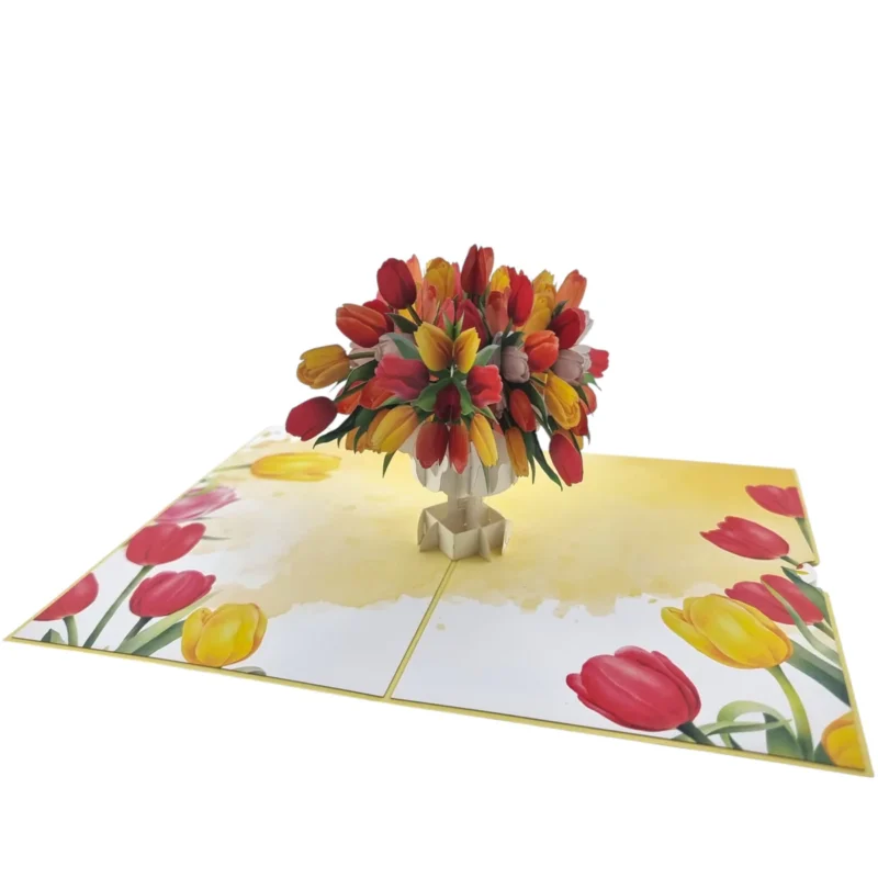 Bouquet Of Tulips Pop Up Card - Image 2