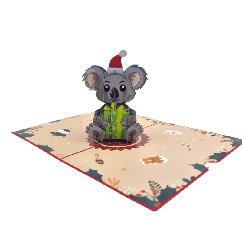 Christmas Koala Pop Up Card - Image 2