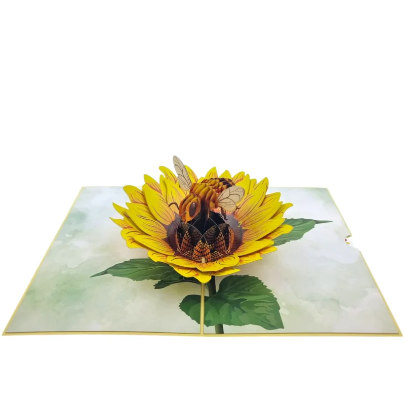 Sunflower and Bee Pop Up Card - Image 2