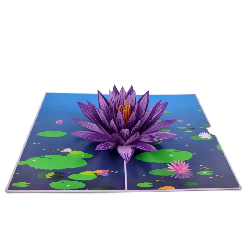 Water Lily Pop Up Card - Image 2