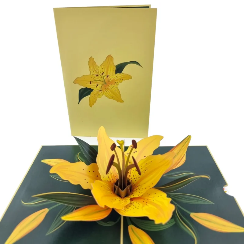 Yellow Lily Pop Up Card