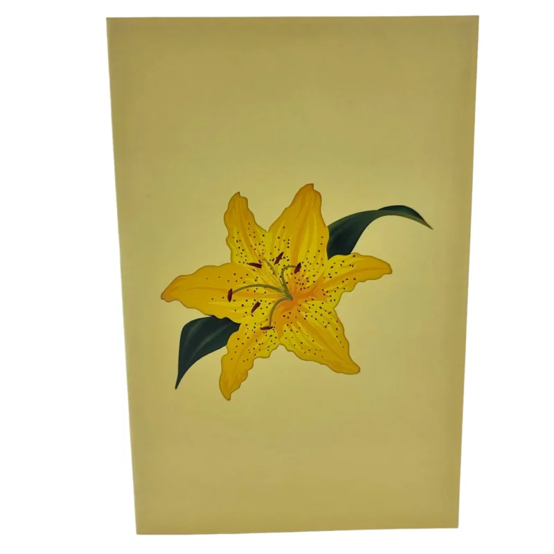 Yellow Lily Pop Up Card - Image 3