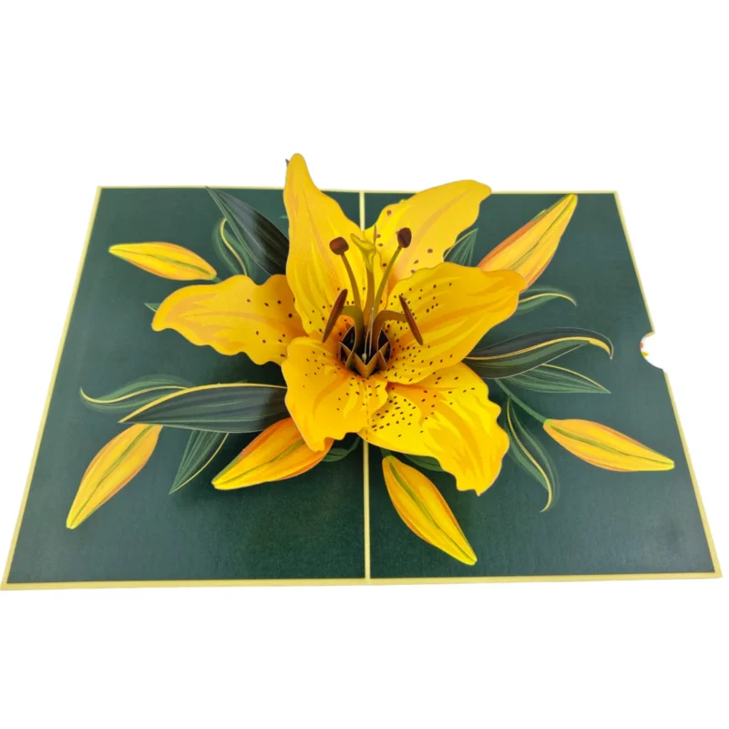 Yellow Lily Pop Up Card - Image 2