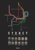 Sydney Peak Transit Poster (A2)
