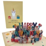 Birthday Cats Pop Up Card