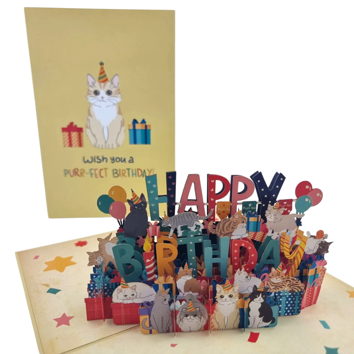 Birthday Cats Pop Up Card